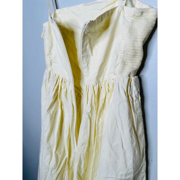RONNY KOBO Yellow 100% Cotton Sleeveless Corset Midi Dress size 6 - Picture 11 of 16